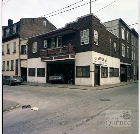 Le garage Renald L'Heureux était propriétaire du 320 de la Salle où se trouve l'Espace. Photo : archives de la Ville de Québec 