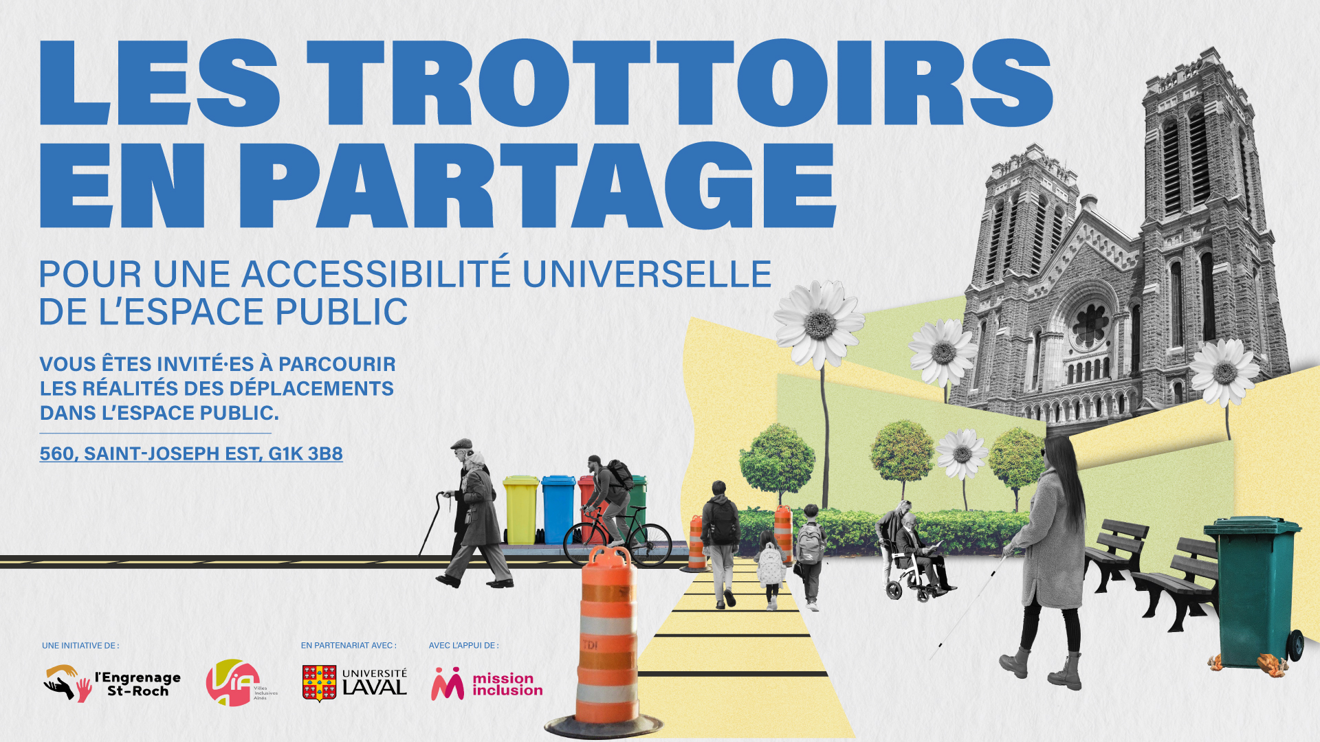 Affiche de l’exposition Les trottoirs en partage